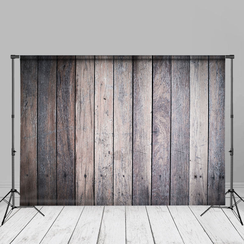 Aperturee - Antique Gray Wood Wall Texture Photo Studio Backdrop