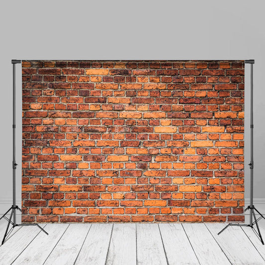 Aperturee - Antique Red Brick Wall Texture Photo Studio Backdrop