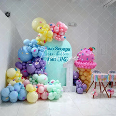 Aperturee - Aperturee 2 Scopps Are Better Than One Birthday Arch Backdrop