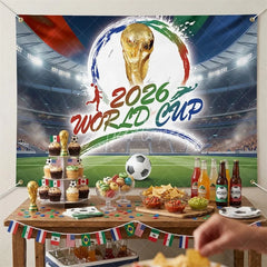 Aperturee - (7 Day Delivery)Aperturee Dynamic Soccer Stadium Football Holiday Backdrop Party Celebration