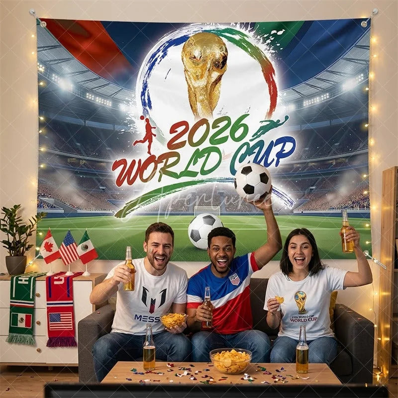 Aperturee - (7 Day Delivery)Aperturee Dynamic Soccer Stadium Football Holiday Backdrop Party Celebration