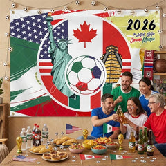 Aperturee - (7 Day Delivery)Aperturee Global Sports 2026 Soccer Event Holiday Backdrop