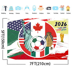 Aperturee - (7 Day Delivery)Aperturee Global Sports 2026 Soccer Event Holiday Backdrop