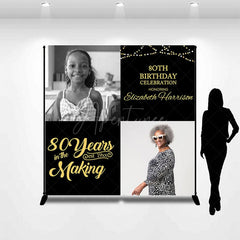 Aperturee - Aperturee 80 Years In The Marking Custom Photo Birthday Backdrop