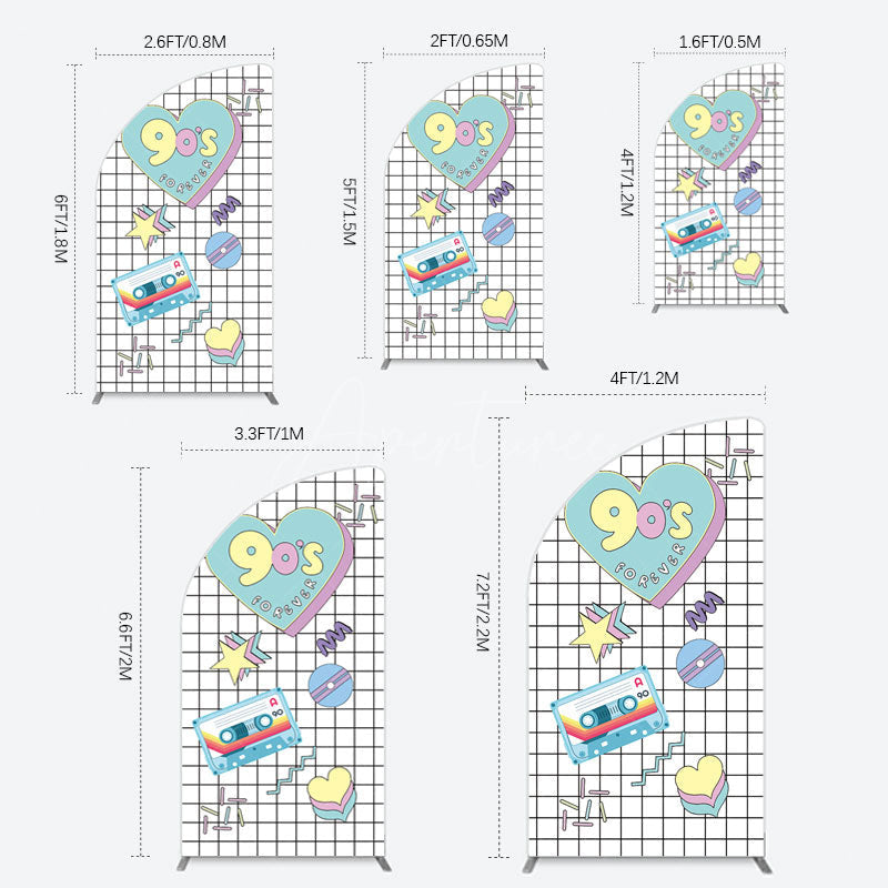 Aperturee - Aperturee 90S Forever Disco Audio Dance Party Half Moon Arch Backdrop