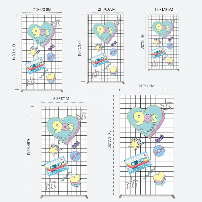 Aperturee - Aperturee 90S Forever Disco Audio Dance Party Rectangle Backdrop