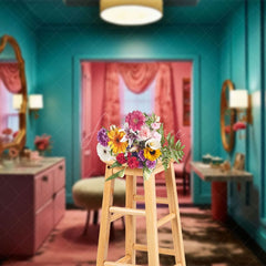 Aperturee - Aperturee A Dreamy Dressing Room Sweet Photography Backdrop