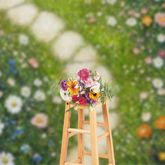 Aperturee - Aperturee A Path Full Of Flowers Sweet Spring Wedding Backdrop