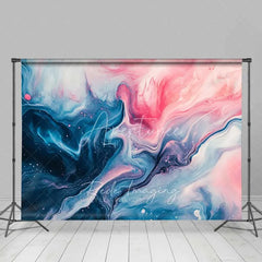 Aperturee - Aperturee Abstract Blue and Pink Fluid Art Marble Texture Backdrop Creative Studio Portrait Photography Background