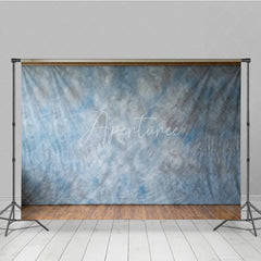 Aperturee - Aperturee Abstract Blue Gray Mottled Textured Photography Backdrop Artistic Cloudy Studio Prop for Portraits and Events