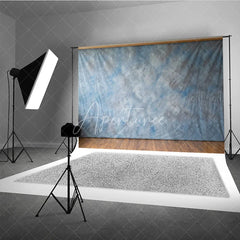 Aperturee - Aperturee Abstract Blue Gray Mottled Textured Photography Backdrop Artistic Cloudy Studio Prop for Portraits and Events