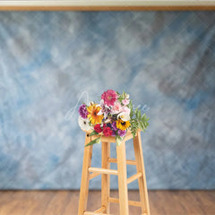Aperturee - Aperturee Abstract Blue Gray Mottled Textured Photography Backdrop Artistic Cloudy Studio Prop for Portraits and Events