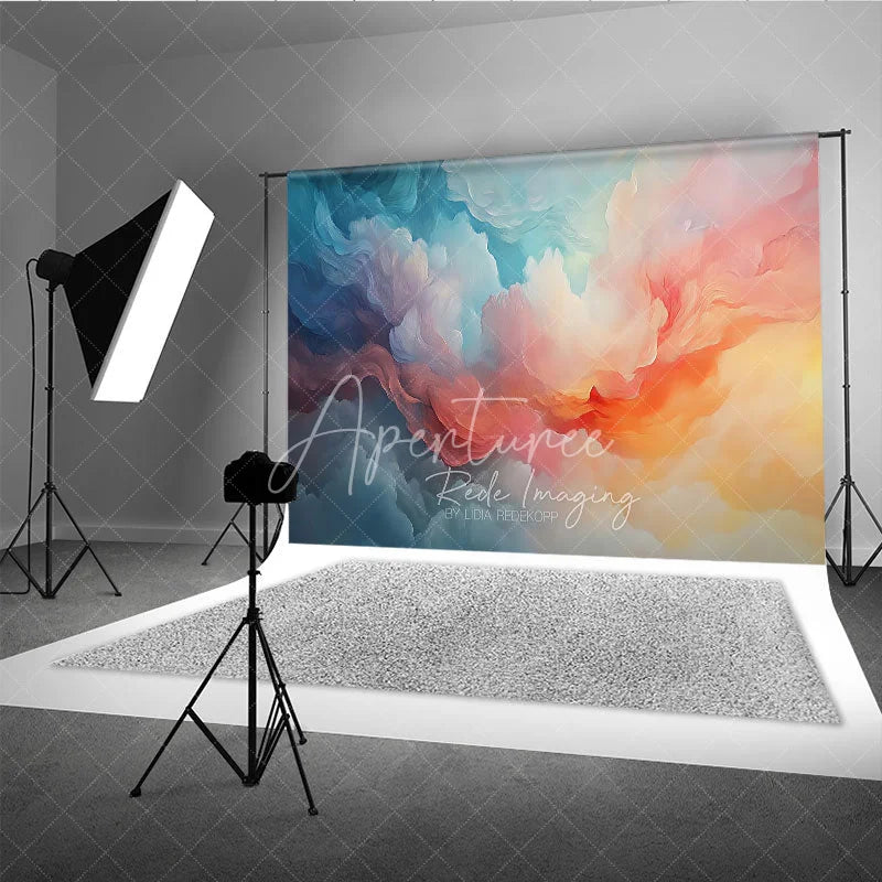 Aperturee - Aperturee Abstract Colorful Dreamy Cloud Photography Backdrop Ethereal Sky Gradient for Professional Studio Portraits