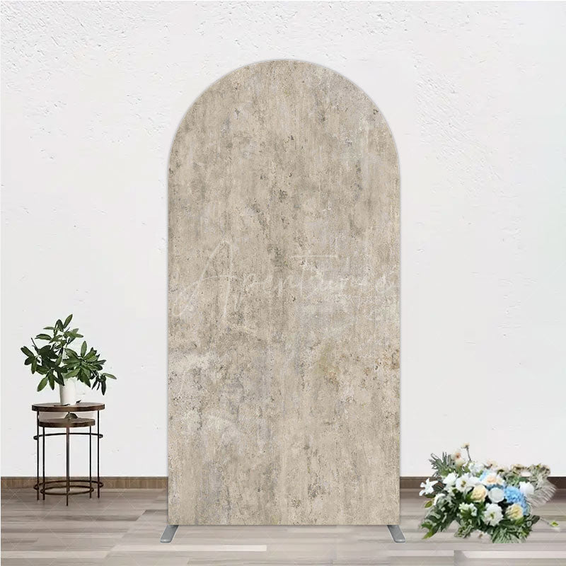 Aperturee - Aperturee Abstract Concrete Texture Arch Backdrop Gray Cement Wall Photography Minimalist Fine Art Studio Photo Prop