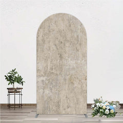 Aperturee - Aperturee Abstract Concrete Texture Arch Backdrop Gray Cement Wall Photography Minimalist Fine Art Studio Photo Prop