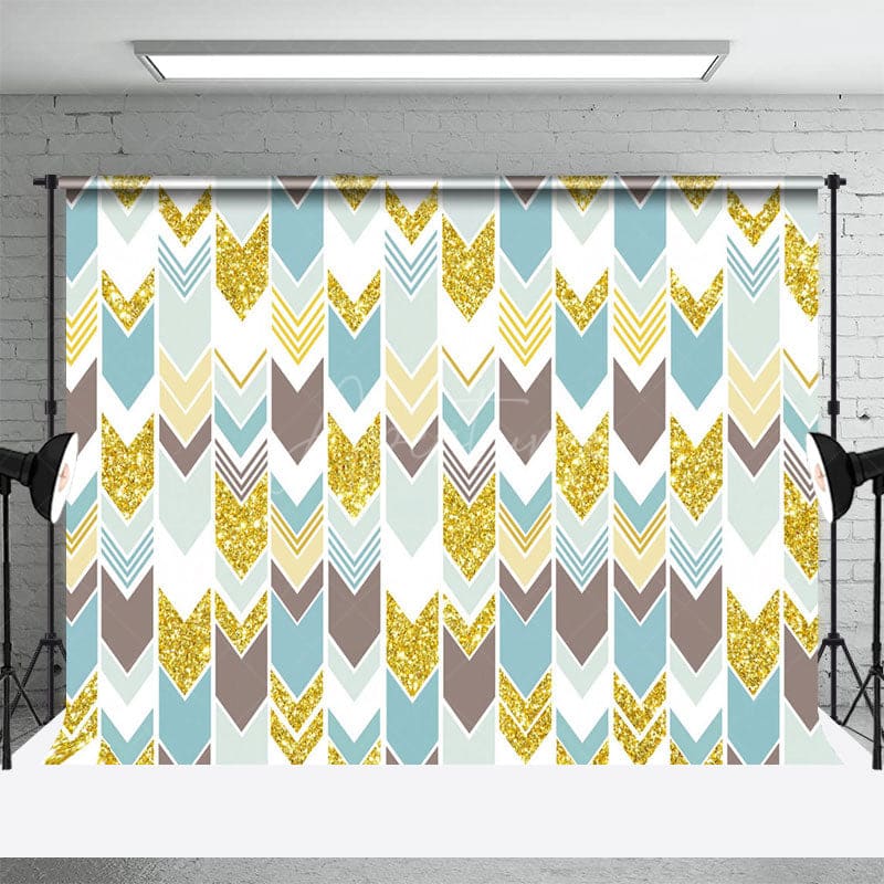 Aperturee - Aperturee Abstract Herringbone Stripes Pattern Photo Backdrop