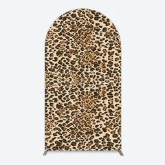 Aperturee - Aperturee Abstract Leopard Print Happy Birthday Arch Backdrop