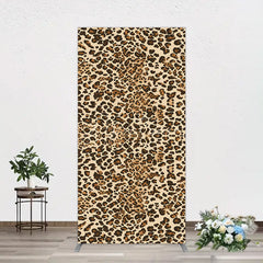 Aperturee - Aperturee Abstract Leopard Print Happy Birthday Rectangle Backdrop
