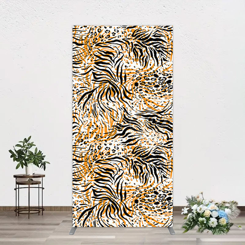 Aperturee - Aperturee Abstract Leopard Zebra Print Birthday Rectangle Backdrop
