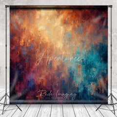 Aperturee - Aperturee Abstract Oil Painting Style Photography Backdrop Artistic Warm and Cool Tones for Professional Portraits