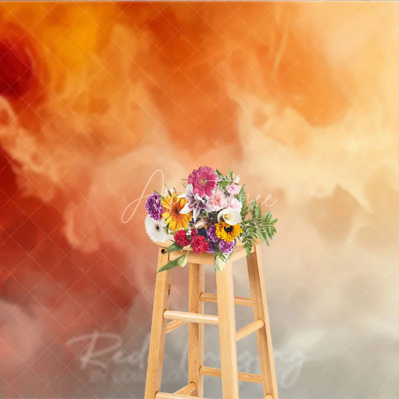 Aperturee - Aperturee Abstract Orange Red Yellow Gradient Photography Backdrop Warm Tones Artistic Photo Studio Background
