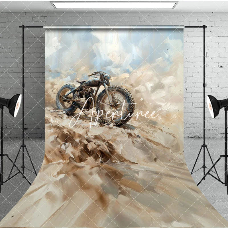 Aperturee - Aperturee Abstract Painted Dirt Bike Sports Sweep Backdrop