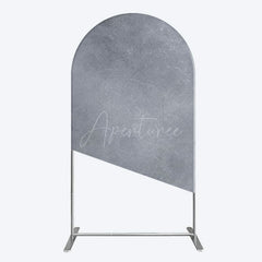 Aperturee - Aperturee Abstract Textured Gray Cement Wall Arch Backdrop