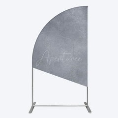 Aperturee - Aperturee Abstract Textured Gray Cement Wall Half Moon Arch Backdrop