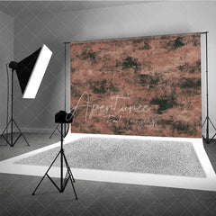 Aperturee - Aperturee Abstract Textured Photography Backdrop Distressed Reddish Brown and Dark Grey Tones Vintage Fine Art Style
