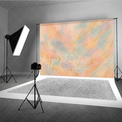 Aperturee - Aperturee Abstract Textured Photography Backdrop with Pastel Colors and Gold Glitter Accents Dreamy Painterly Design