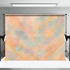 Aperturee - Aperturee Abstract Textured Photography Backdrop with Pastel Colors and Gold Glitter Accents Dreamy Painterly Design