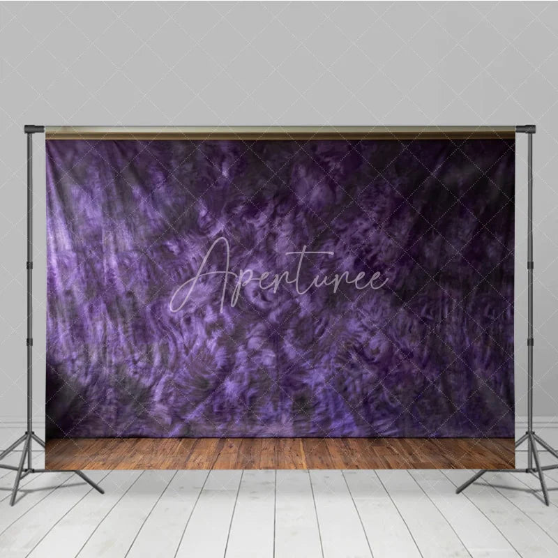 Aperturee - Aperturee Abstract Textured Purple and Dark Mottled Photography Backdrop Artistic Studio Background for Professional Portraits