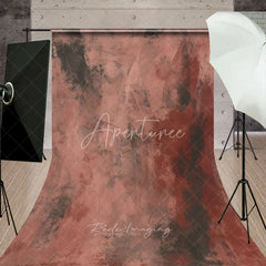 Aperturee - Aperturee Abstract Textured Terracotta and Rust Sweep Backdrop Painterly Distressed Fine Art Studio Prop