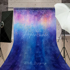 Aperturee - Aperturee Abstract Watercolor Cosmic Blue Purple Pink Splatter Sweep Backdrop Dreamy Photography Studio Background