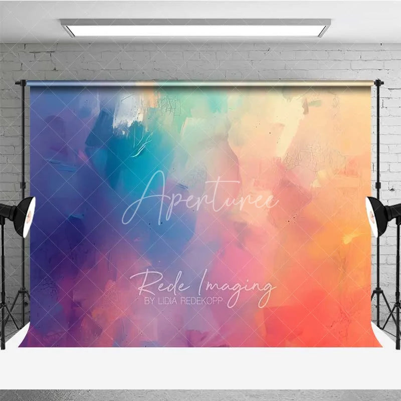 Aperturee - Aperturee Abstract Watercolor Gradient Photography Backdrop Soft Pastel Color Blur Photo Background Art Studio Texture Photo