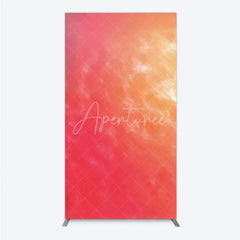 Aperturee - Aperturee Abstract Watercolor Gradient Rectangle Backdrop Red and Orange Sunset Style Birthday Party Photo Background