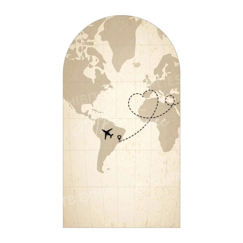 Aperturee - Aperturee Adventure Theme Baby Shower Arch Cover Hot Air Balloon Airplane Backdrop Travel Themed Nursery Decor for Boys