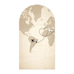 Aperturee - Aperturee Adventure Theme Baby Shower Arch Cover Hot Air Balloon Airplane Backdrop Travel Themed Nursery Decor for Boys