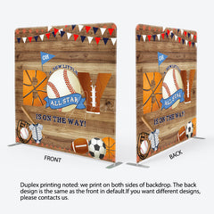 Aperturee - Aperturee All Star Wooden Baby Shower Square Tension Backdrop