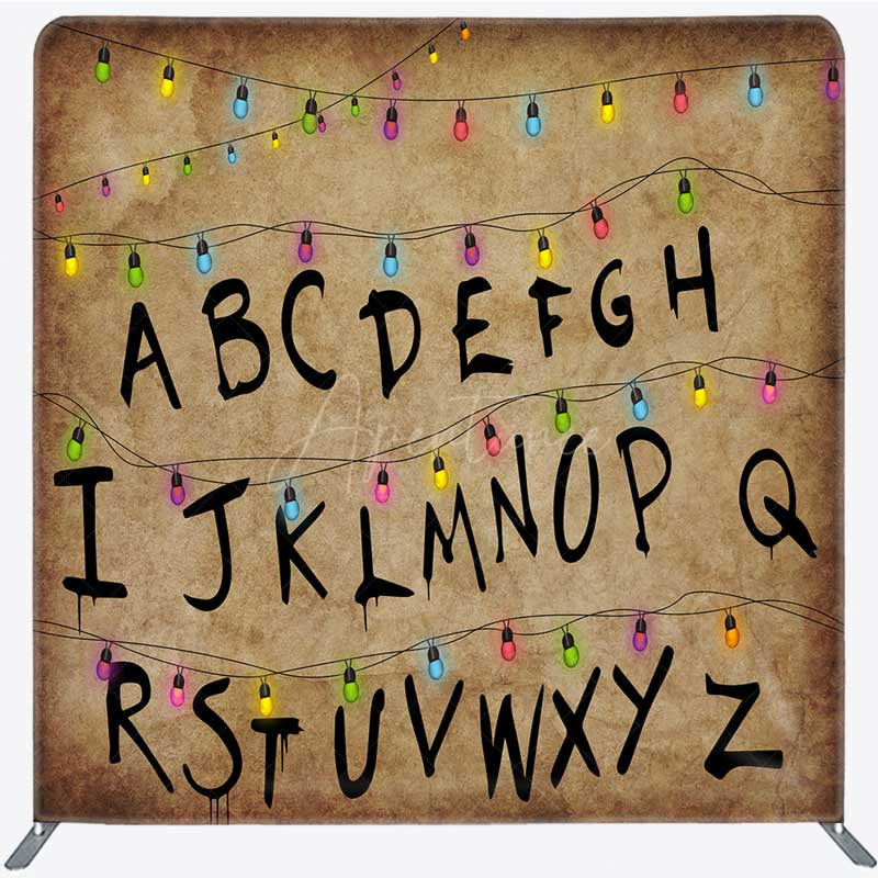 Aperturee - Aperturee Alphabet Lights Retro Double-Side Tension Backdrop
