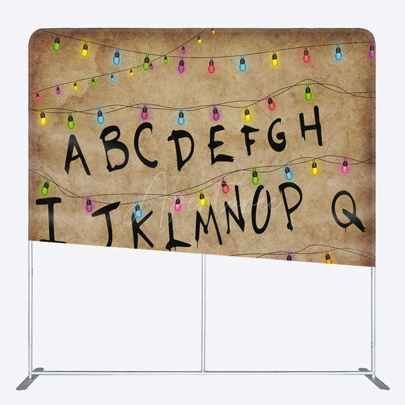 Aperturee - Aperturee Alphabet Lights Retro Double-Side Tension Backdrop