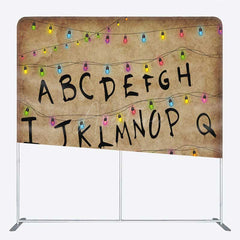 Aperturee - Aperturee Alphabet Lights Retro Double-Side Tension Backdrop
