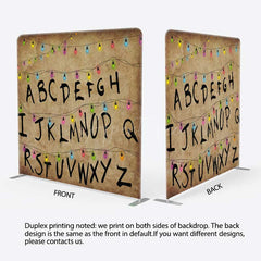 Aperturee - Aperturee Alphabet Lights Retro Double-Side Tension Backdrop