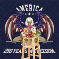 Aperturee - Aperturee America 250 Years of Freedom Eagle Shield Backdrop 1776 to 2026 Patriotic Independence Background