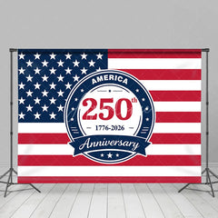 Aperturee - Aperturee America 250th Anniversary USA Flag Backdrop 1776 to 2026 Independence Day Party Celebration Background