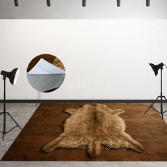Aperturee - Aperturee Animal Shape Carpet Fabric Floor Backdrop For Photo