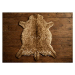 Aperturee - Aperturee Animal Shape Carpet Wood Rubber Floor Mat For Photo