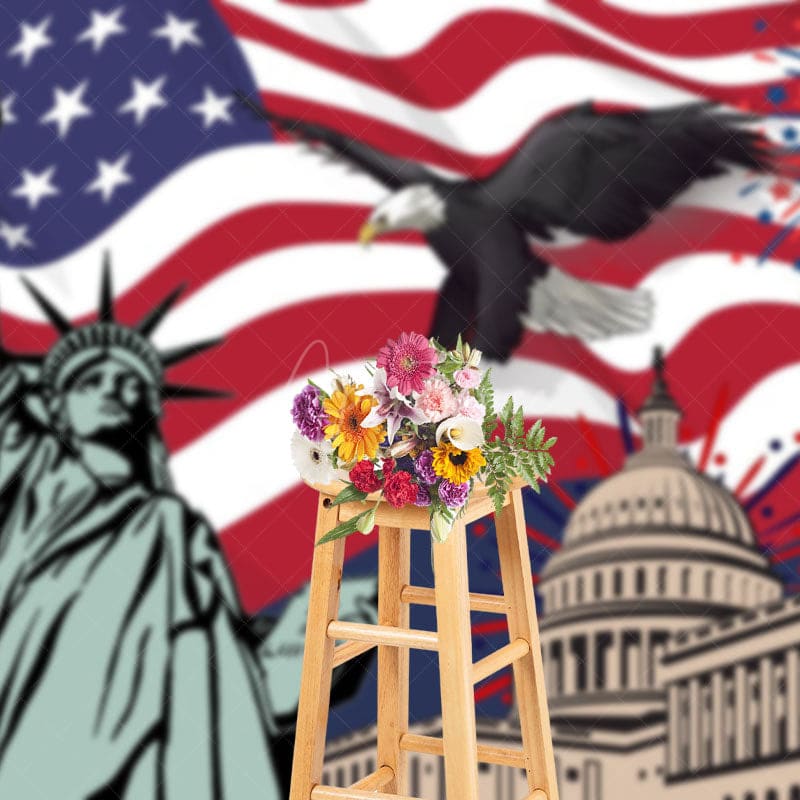Aperturee - Aperturee Animation Effects Independence Day Photo Backdrop