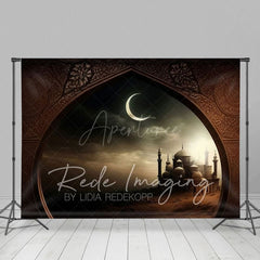 Aperturee - Aperturee Arabian Night Moon Castle Architecture Photo Backdrop