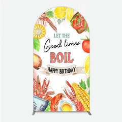 Aperturee - Aperturee Arch Backdrop Seafood Boil Birthday Summer Crawfish Lemon Good Times Arch Cover